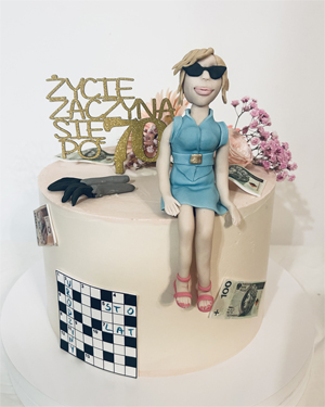 Tort kobiecy na 70 lat