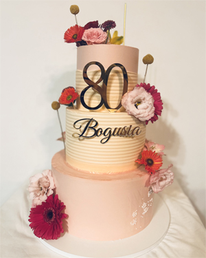 Tort piętrowy na osiemdziesiątkę 